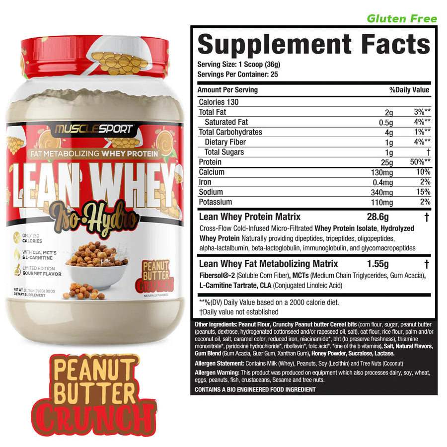 MUSCLESPORT LEAN WHEY ISO HYDRO 2LB