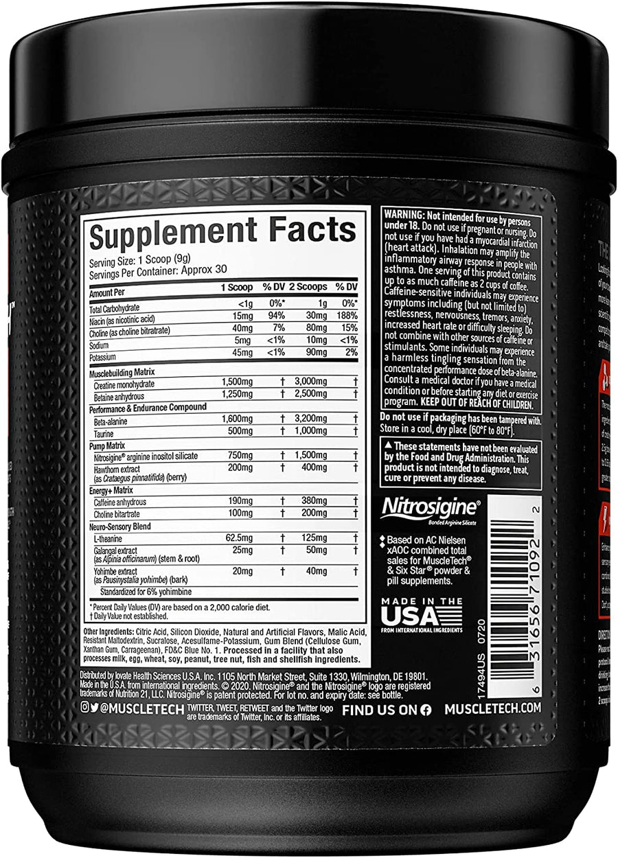 MUSCLETECH VAPOR X5 30 SERV