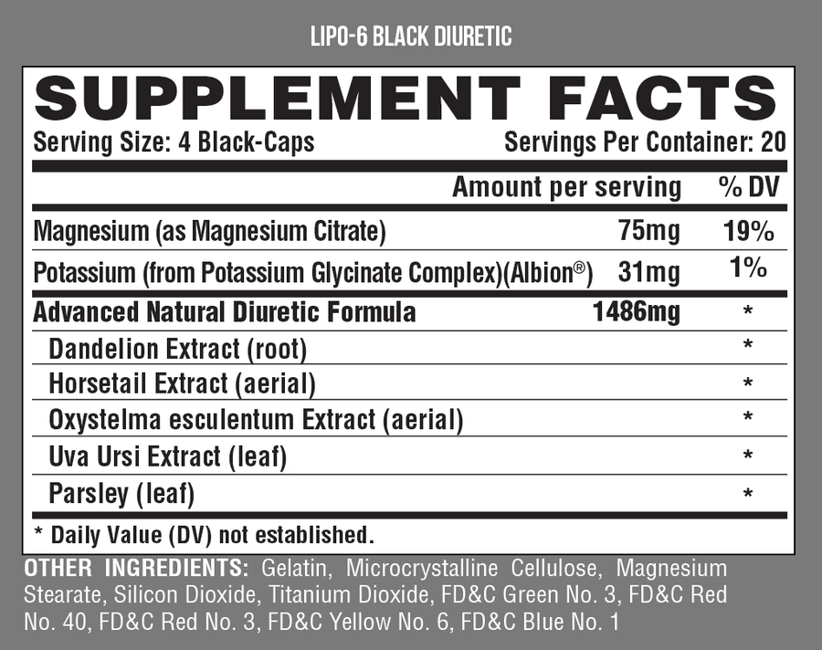 NUTREX LIPO6 BLACK DIURETIC*